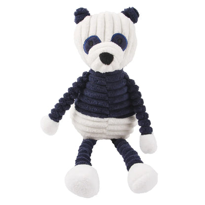 Plush Dog Toys for Puppy Pets Bite Resistant Squeaky Toys Corduroy Dog Companionship Toy Animals Shape Training Accessories for