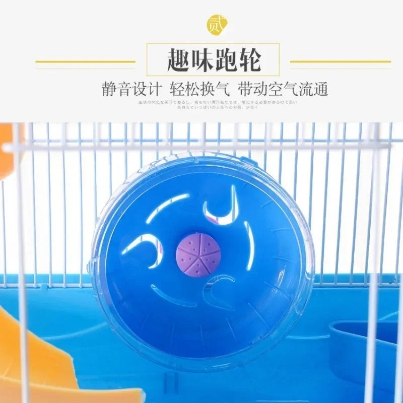 Stylish Hamster Cages in Blue and Pink: Ideal for International Pet - lovers!