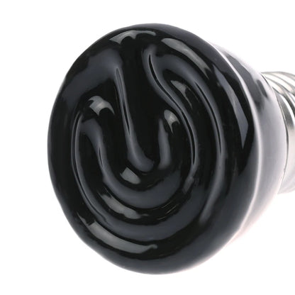 1Pc 220-240V Far Infrared Heating Lamp Black Ceramic E27 Pet Warmer Bulb Brooder Chickens Tortoise Lizard Reptile Light 20-80W
