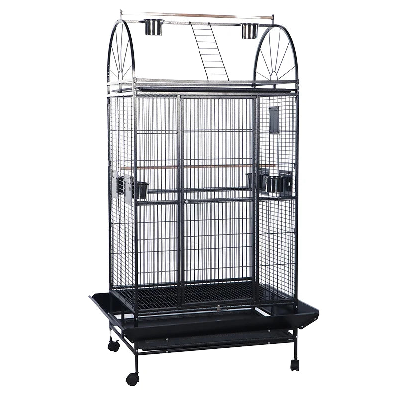 NO STOCK, PLEASE DONT BUY Wire Iron Metal Bird Cage with Wheel Aviary Canary Pigeon Breeding Aviaries Large Bird Cages