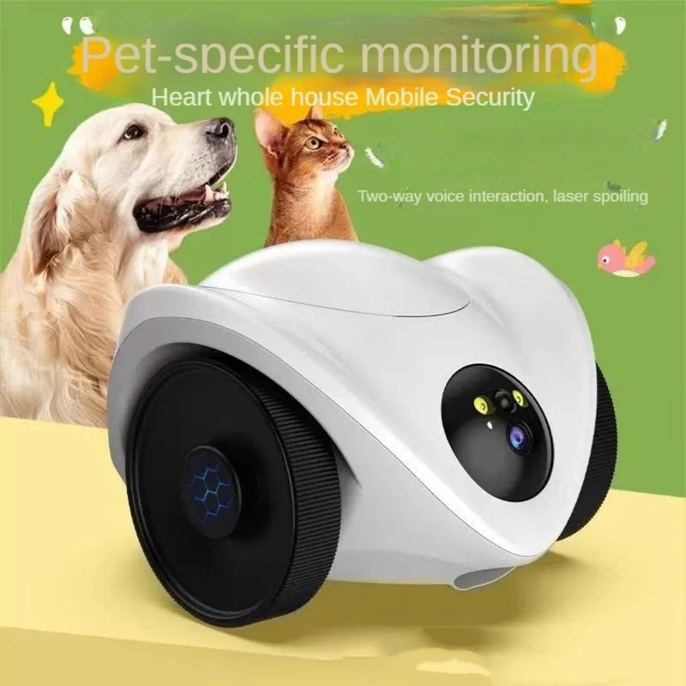 Wifi Whole-house Mobile Snack Dispensing Toy With HD Camera Cat Dog Smart Interactive Toy Pet Companion Robot