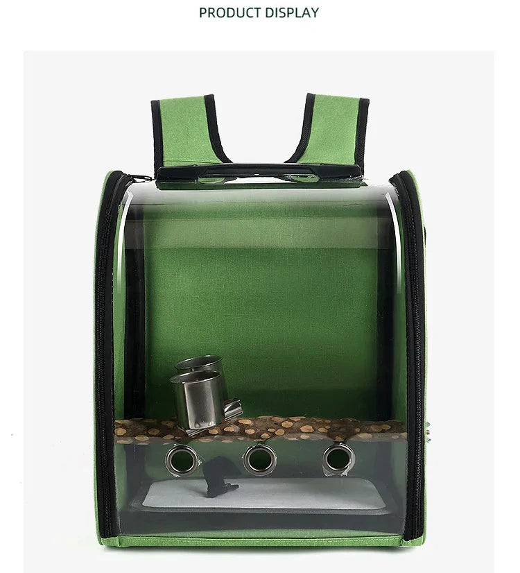 Pet Bird Cage House Parrot Carrier with Feeders Bird Large Space Travel Bag Breathable Portable Bird Cage Accessories