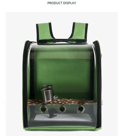 Pet Bird Cage House Parrot Carrier with Feeders Bird Large Space Travel Bag Breathable Portable Bird Cage Accessories