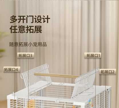 Large Sugar Glider Cage -Vertical Wire Rat & Flying Squirrel Habitat Anti-Splash Escape-Proof Design Easy Clean Luxury Enclosure