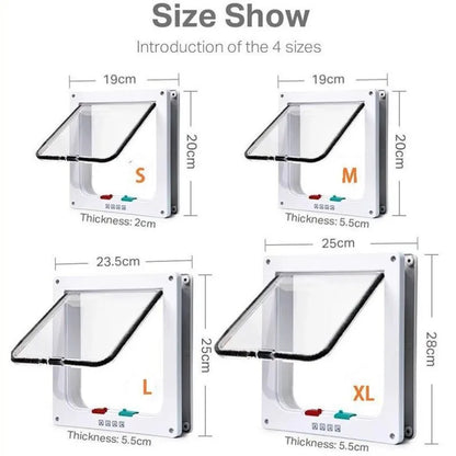 Smart Pet Door Automatic Closing Cat Door Secure Dog Doors Convenient Cat Doors SelfLocking Safe Durable Puppy Gates