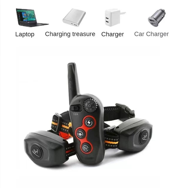 Electric Dog Training Collar, Remote Control, Anti Bark Collars for Dogs, Vibration Sound, Rechargeable, Waterproof, Pet Colar