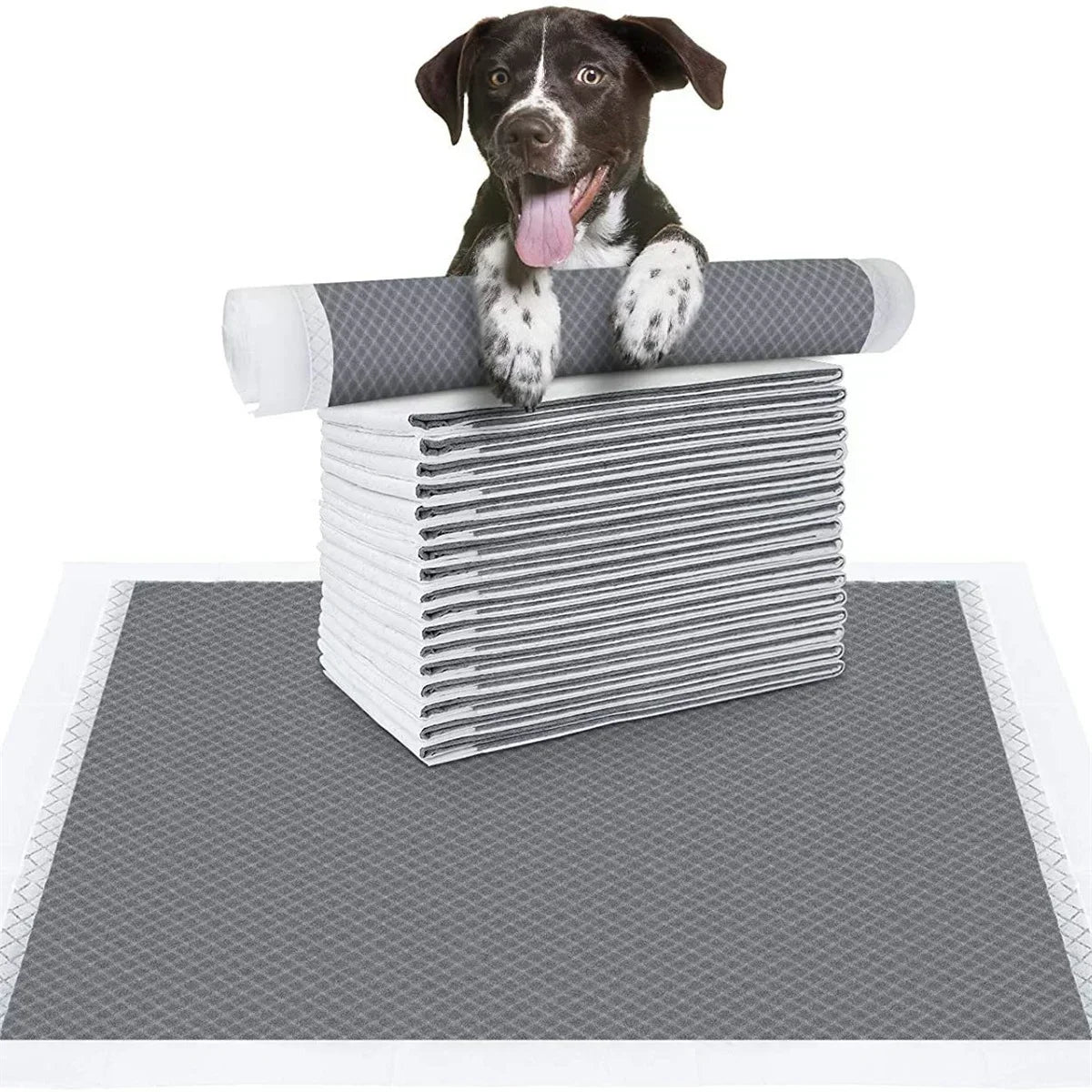 Eco-Friendly Bamboo Charcoal Puppy Pads- 20/40/50/100PCS Quick-Dry Absorbent Disposable Dog Diapers for Training & Clean Comfort