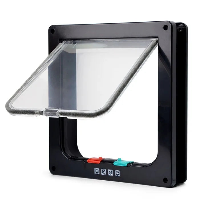 Smart Pet Door Automatic Closing Cat Door Secure Dog Doors Convenient Cat Doors SelfLocking Safe Durable Puppy Gates