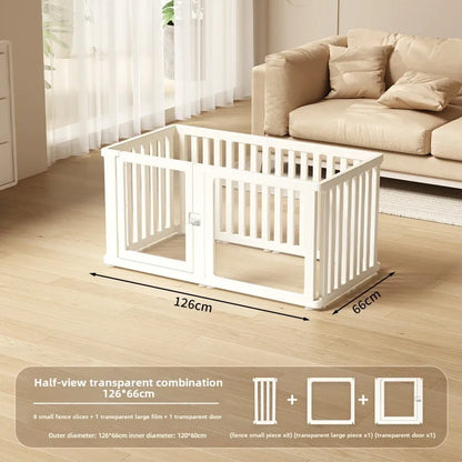 DIY Free Combination Pet Fence Fully Transparent Acrylic Small Dog Indoor Home Dog House Balcony Safety Fence Pet Furniture