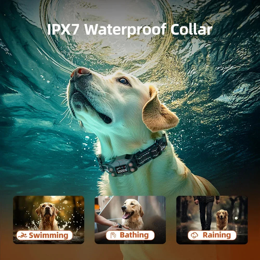 New Upgrade Smart GPS Wireless Dog Fence, Pet Training Collar,Electronic Fence,Invisible Virtual Outdoor Waterproof OLED Screen