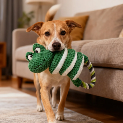 Durable Squeaky Knot Chew Dog Toys for Teeth Grinding Fun Animal Designs including Ducks Frogs Cows Snakes Suitable for Puppies