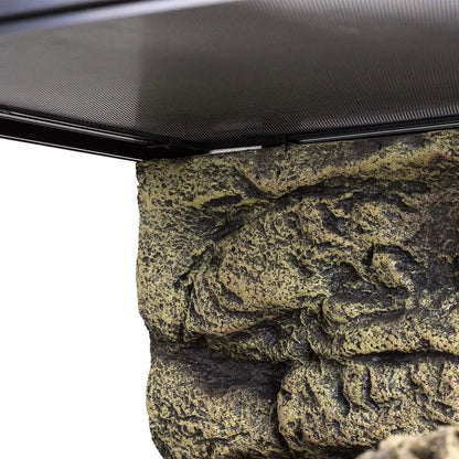 24 x 18 x 18 Large Glass Reptile Tank with Foam Backs, Double Hinged Door & Screen Vent