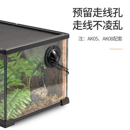 Rainforest Glass Terrarium for Reptiles Snake Tree Frog Bearded Dragon Lizard Gecko Spider Habitat Tank with Decorations