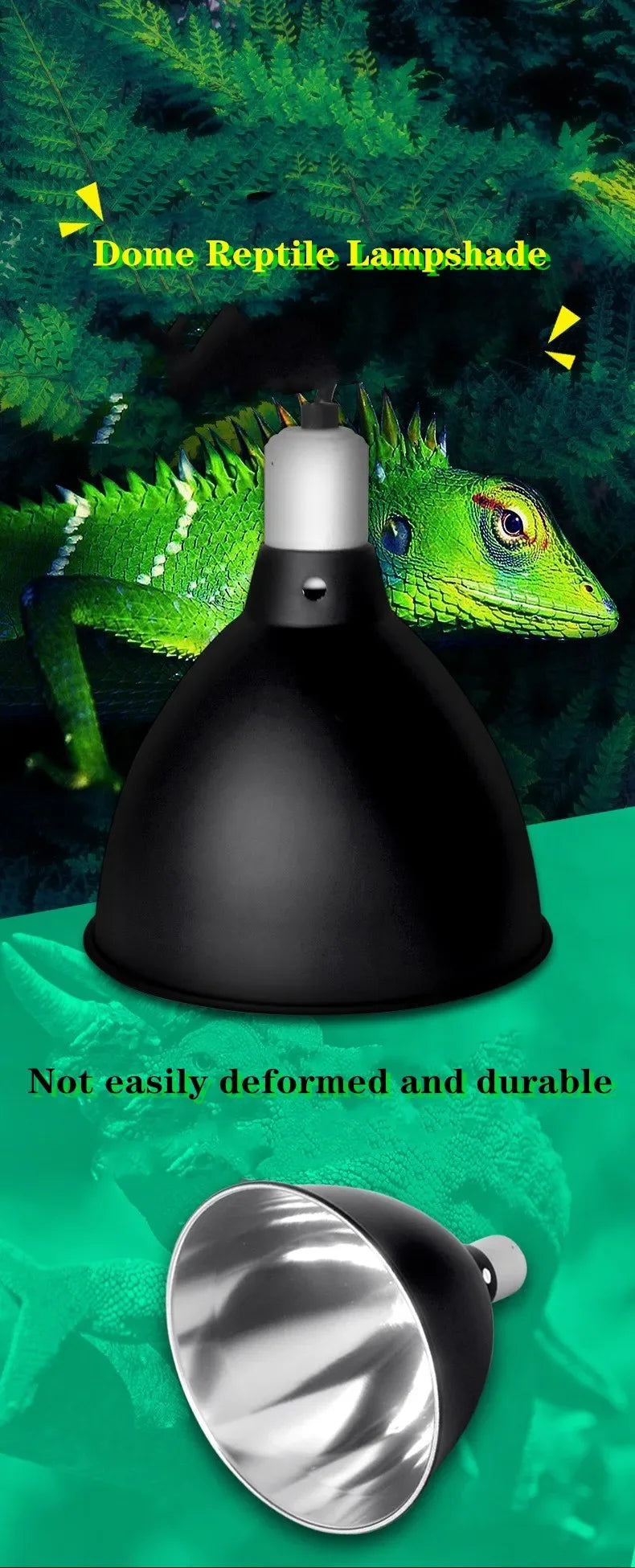 5.5 Inch Reptile Lamp Cap Tortoise Lizard Snake Terrarium Anti-scald Protective Lampshade Lamp Holder Reptile Safety Light Shade