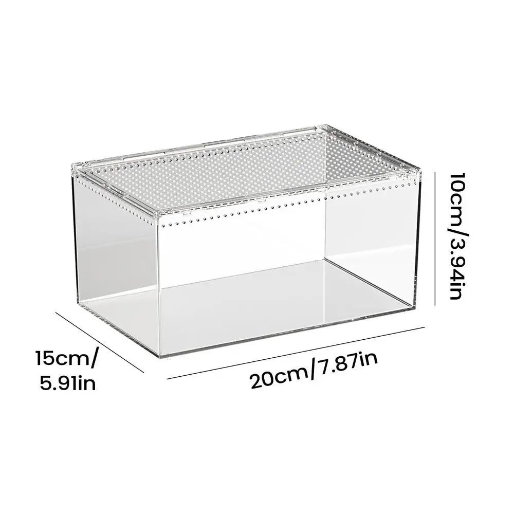 Spider Enclosure Transparent Reptile Enclosure Snake Terrarium for Gecko Snake Frog Chameleon Bearded Dragon Tortoise