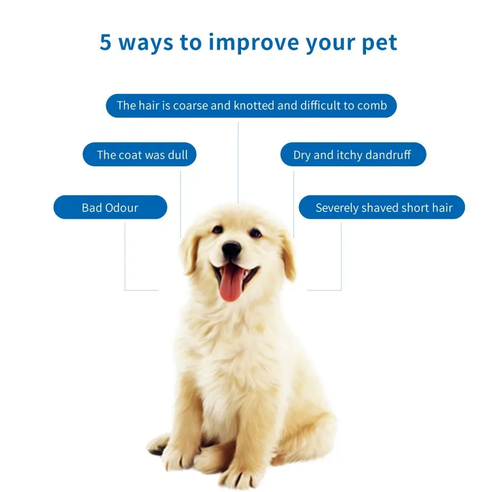 1pcs Premium Whitening Pet Grooming Shampoo - Cat Dog Universal Bath Shampoo With Lasting Fragrance And Clean Formula