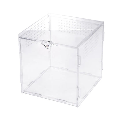 Acrylic Transparent Reptile Breeding Box Terrarium Habitat Insect Spider Lizard Scorpion Feeding Cage Arboreal Enclosure Case