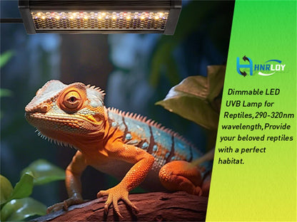 20W Dimmable LED Reptile UVB light 10W AC100-240V 6H/10H/12H Timer Snake Turtle Pet Full Spectrum Basking UV Light Heating Lamps