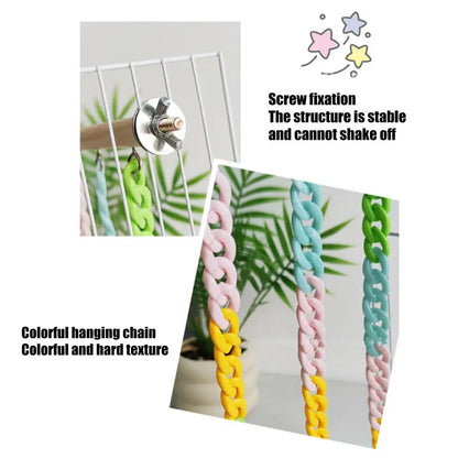 Sugar Glider Climbing Swing hanging Toy Cage Swing for Enrichment Small Pets Sugar Gliders and Hamsters Climbing Chain Swing