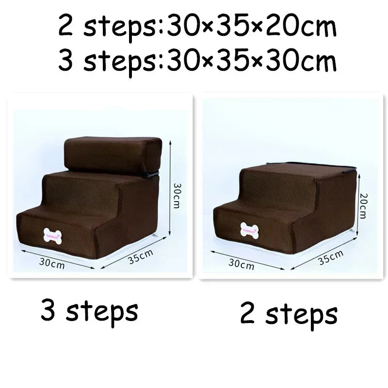 Hot Dog House Dog Stairs Pet 3 Steps Stairs for Small Dog Cat Pet Ramp Ladder Anti-slip Removable Dogs Bed Stairs Pet Supplies