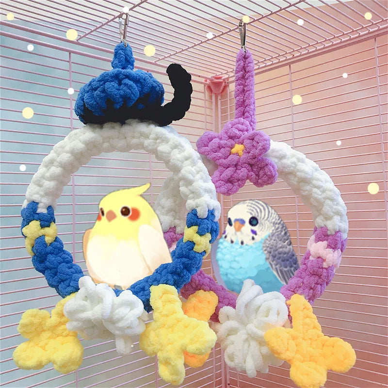 Sugar Glider Climbing Toy Set with Swing Ropes - Multi-Pet Cage Hanging Accessories for Squirrels/Hamsters/Chinchillas Decor