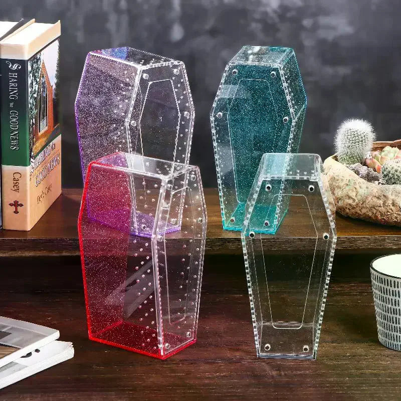 Acrylic Transparent Reptile Enclosure Insect Spider Lizard Feeding Cage Reptile Breeding Box Ventilation Arboreal Enclosure Case