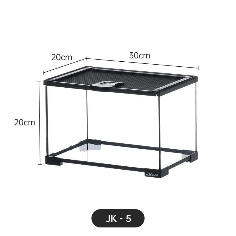 Climbing Pet Glass Tank,Lizard&Frog Habitat,Water Turtle&Hermit Crab Tank,Spider Enclosure for Reptiles,Horned Frog Breeding