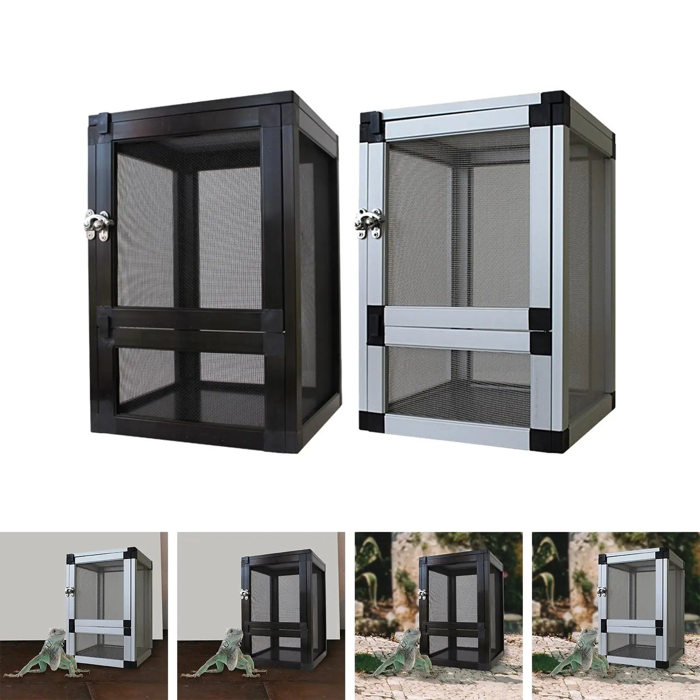Air Screen Cages Storage Portable Reptile Cage Reptiles Habitat Breeding Box for