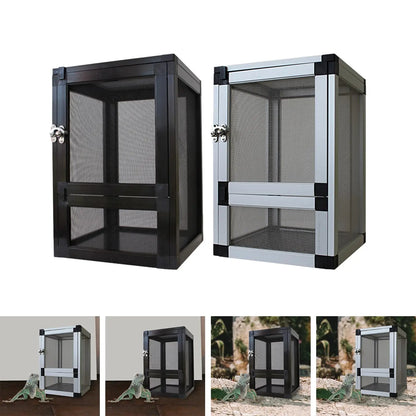 Air Screen Cages Storage Portable Reptile Cage Reptiles Habitat Breeding Box for