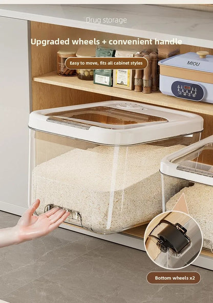 Food ade Rice Storage Box Moisture Proof Bug Resistant Home Use Rice Barrel Wheat Flour Storage Container Nordic Sle Kitc...