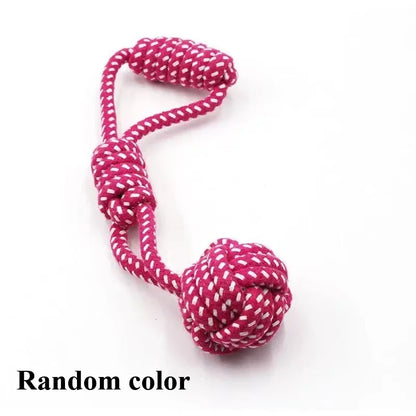 Dog Rope Toys for Chewing and Tugging, Interactive Knot Rope Ball Toys For Dogs Puppies Cats Pet Supplies Random Color