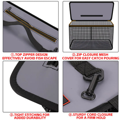 Sougayilang Foldable Fishing Cage Net Fish Carp Bait Cage Shrimp Basket Fish Crayfish Lobsters Catcher Tank Trap Mesh Network