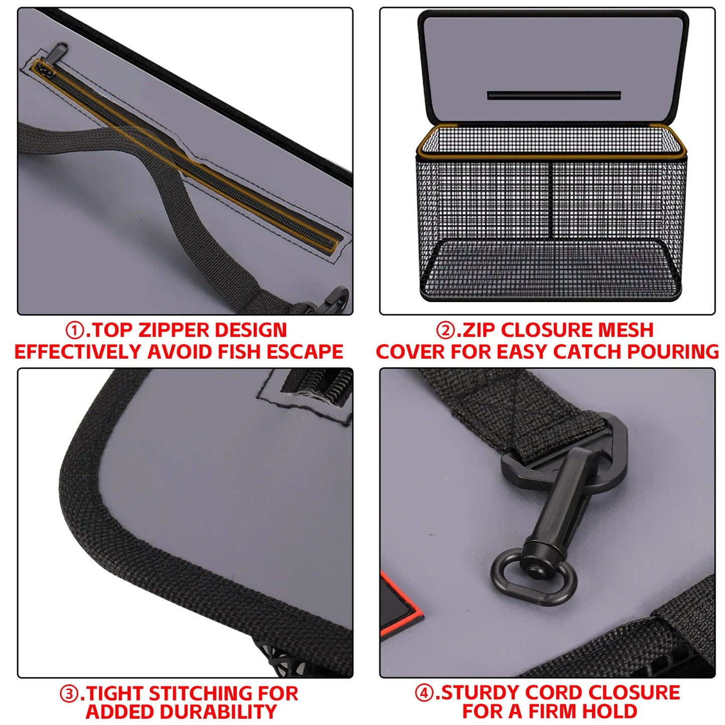 Sougayilang Foldable Fishing Cage Net Fish Carp Bait Cage Shrimp Basket Fish Crayfish Lobsters Catcher Tank Trap Mesh Network