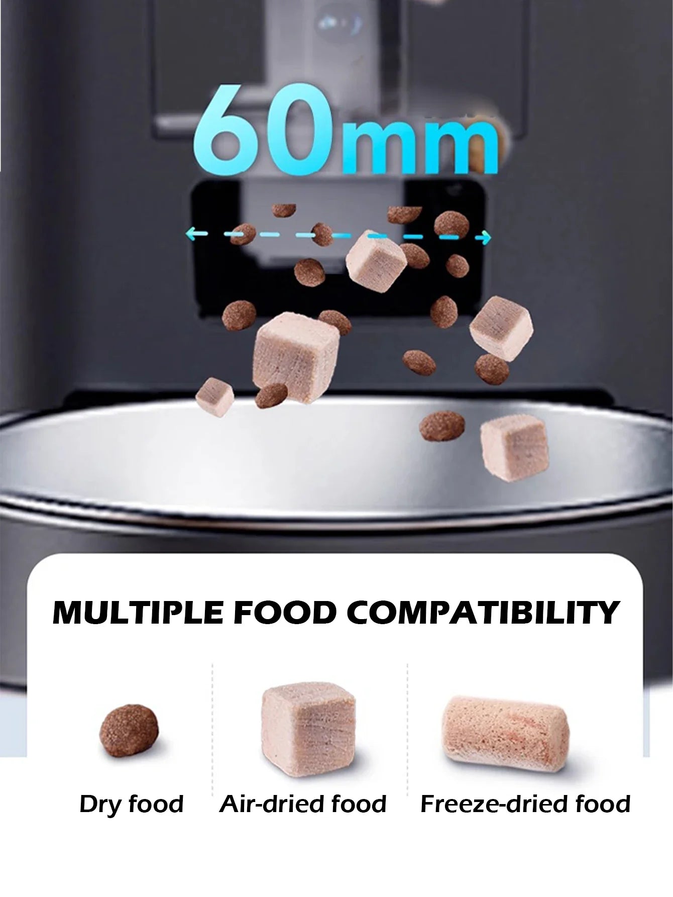 Automatic Dog Feeders with Camera 1080P HD 5G WiFi Pet Feeder Tuya APP Control Automatic Cat Dog Food Dispenser Furpipi