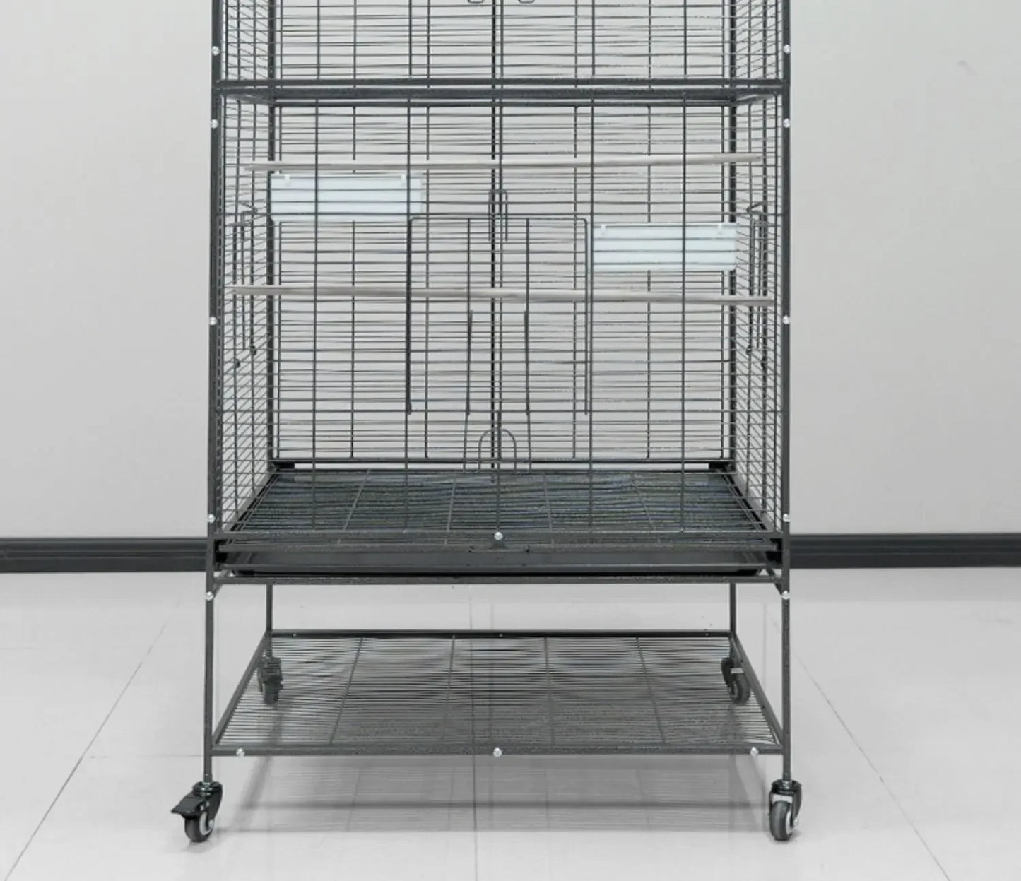 Metal Big Size Large Bird Cages Pet Parrot House Pet Cages Carriers Bird Breeding Foldable Quadrate Bird Cage 80*60*168cm