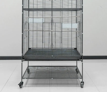 Metal Big Size Large Bird Cages Pet Parrot House Pet Cages Carriers Bird Breeding Foldable Quadrate Bird Cage 80*60*168cm