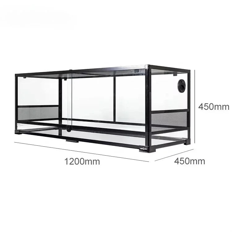 Reptile Terrarium 242 L 1.2 Meter 64 Gal Big Reptile Enclosure Glass Bearded Dragon Tank Habitat