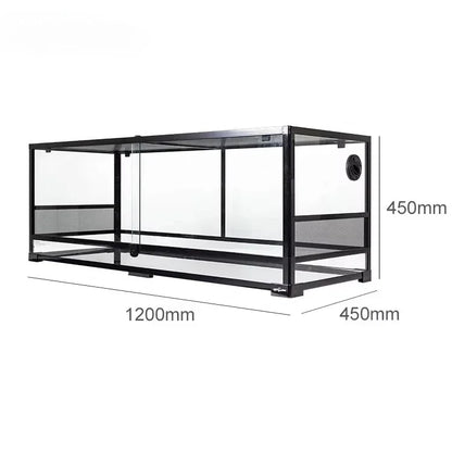 Reptile Terrarium 242 L 1.2 Meter 64 Gal Big Reptile Enclosure Glass Bearded Dragon Tank Habitat