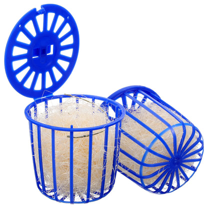 2 Pcs Bird's Nest Toy Breeding Parrot Cage Birds Bedding for Plastic House Hollow Hideaway Shelter Hanging Canary Nests Cages