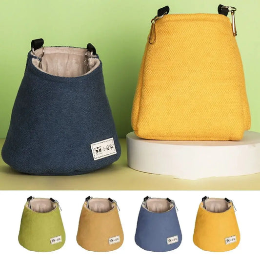 Opening Winter Sugar Glider Pouch Hanging Cloth/Plush Squirrel Bed Cage Soft Warm Hamster Hanging Bed for Guinea Pig/Bunny