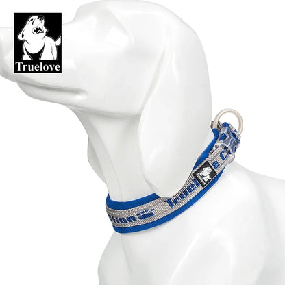 Truelove Pet Dog Collar Nylon  and Reflective Materials Widened and Comfortable Version Suitable for Dogs of All Sizes TLC50121