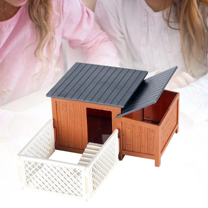 Chicken Cage,Building Toy,Farm Landscape Model,Yard Building Model,Miniatures Chicken House Farmhouse Toy for Boys