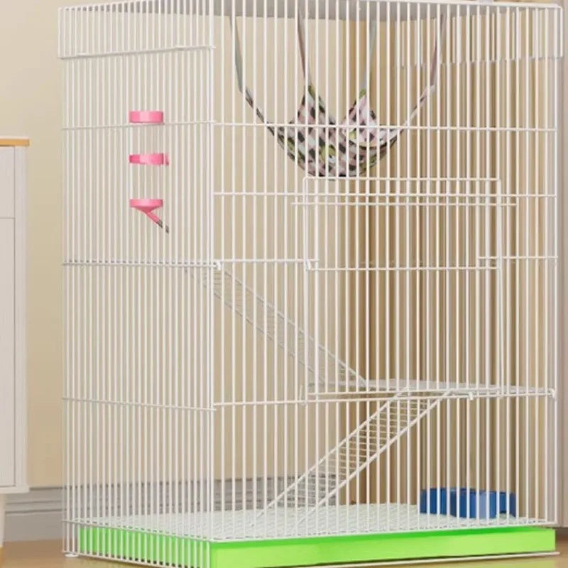 ‌3-Tier Extra Large Small Pet Cage - Sugar Glider Ferret-Proof Habitat, Multi-Level Rat Mansion Villa, Chew-Proof Removable Tray