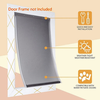Dog Pet Door Replacement Flap Compatible with PetSafe M For PAC11-11038 L for 11039 Most Energy Efficient Less Shrinkage BPA F