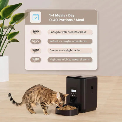 Home Pet Smart Automatic Pet Feeder Timed Quantitative Slow Food Dispenser for Cats Dogs Feeding Bowl