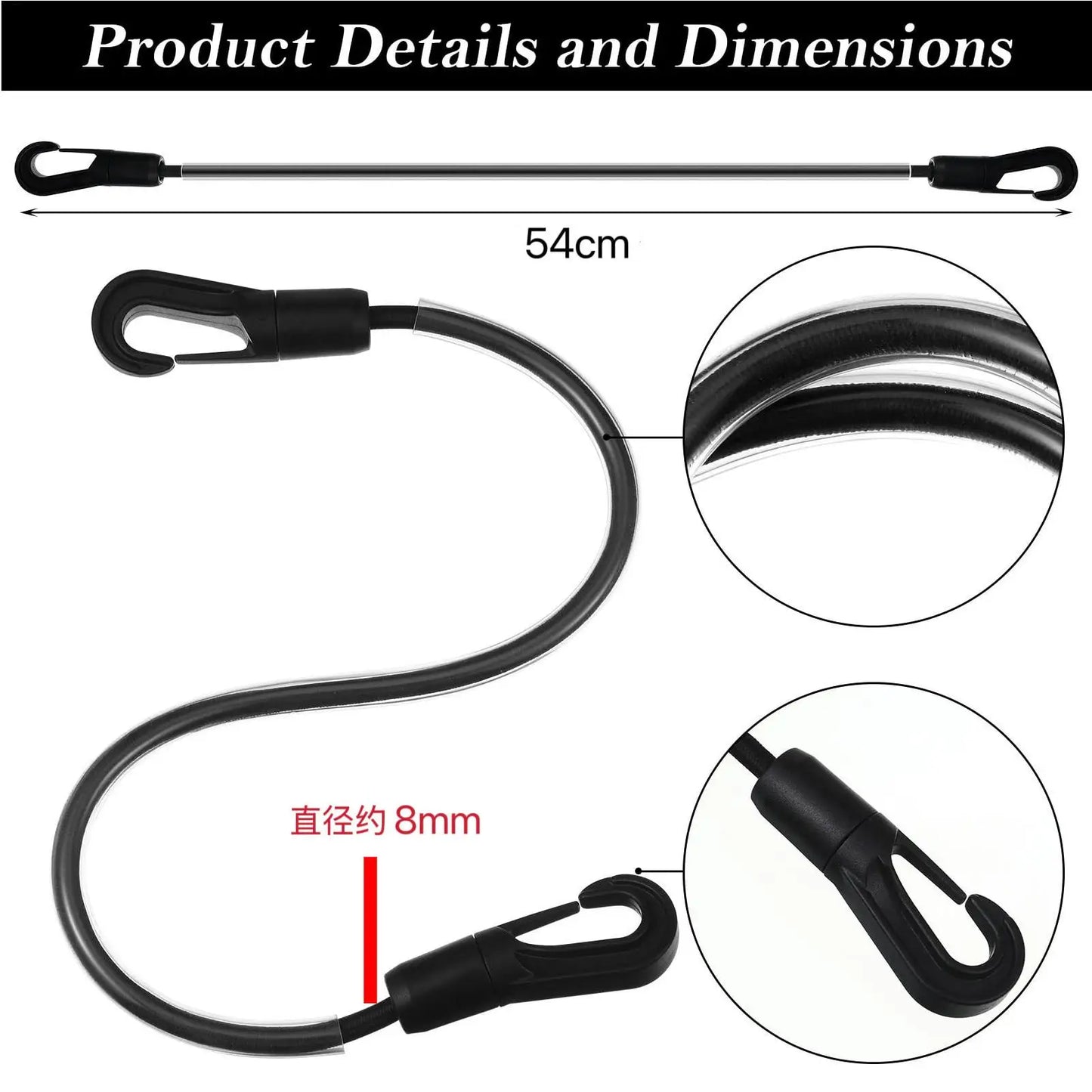4pcs Horse Blanket Leg Straps with Double-ended clip 21.26 Inches Leg Straps for Horse Blanket Horse care accessories