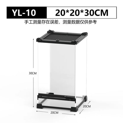 Front Door Rainforest Reptile Terrarium Climbing Breeding Box for Tree Frog Eyeliner Lizard Arboreal Ecological Landscape