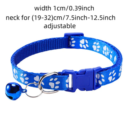 Pet Collars Cute Print with Bell Cats Collars Outdoor Adjustable Necklaces 12pcs/set