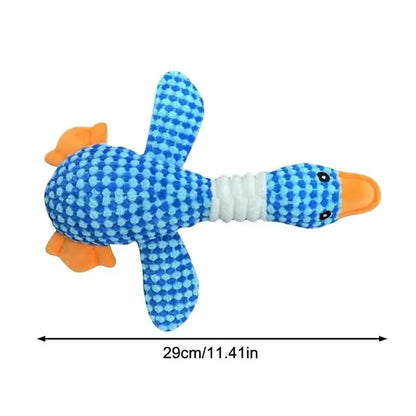 New Blue Goose Dog Toy Cat Toy Pet Toy Double Color Goose Tough Bite Chew Plush Sound Toy Plush Toy Pet Supplies