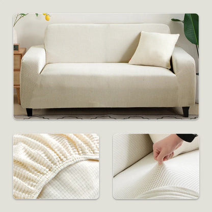 Jacquard Sofa Cover Couch Cover Sofa Cover Elastic Soft Versatile Furniture Protection Cover Pet Proof Living Room Household Use